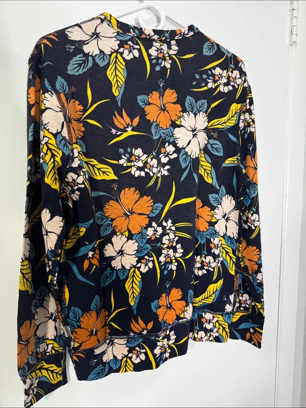 J. Crew Men’s Medium Navy Floral Crewneck Sweatshirt NWT